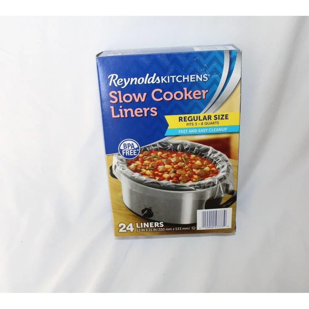 24 ct. Reynolds Kitchens Slow Cooker Liners Bags Regular Size 3-8 Quart BPA Free